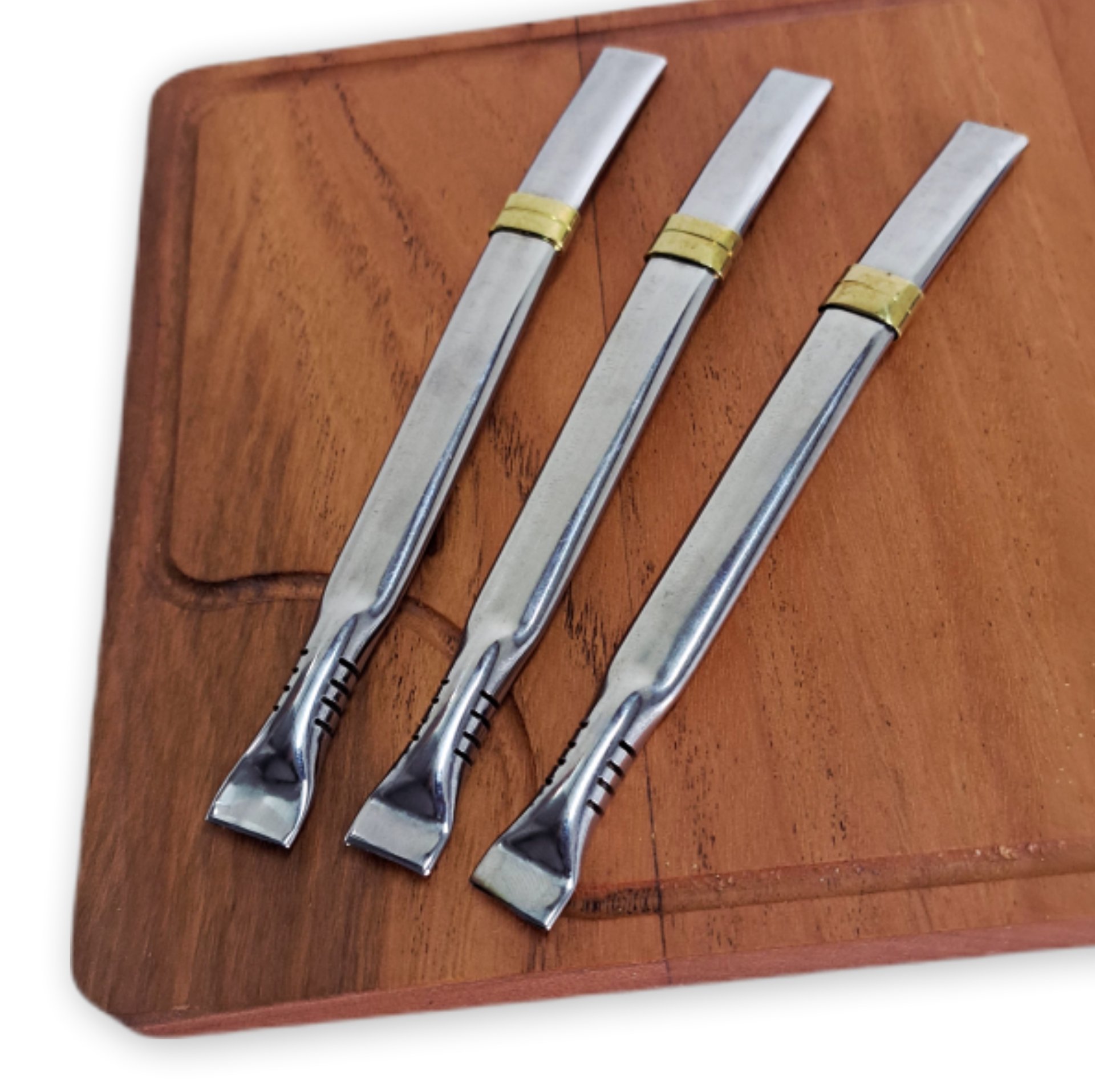 Bombilla chata con bronce, ac inox